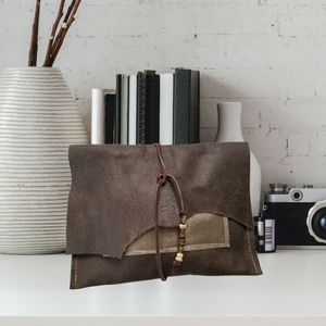 Handmade Leather Clutch Christmas Stocking Stuffer Christmas Gift Idea